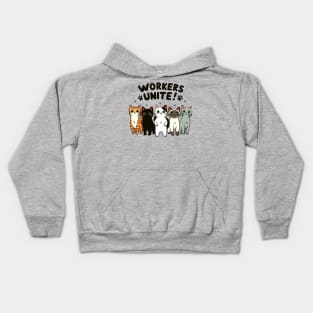 "Workers Unite!" Cat Collective Design Kids Hoodie